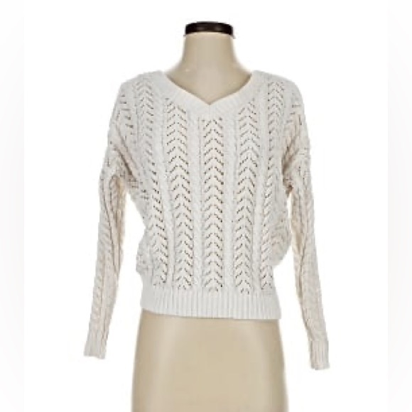 Knot tie Cream Sweater - Picture 1 of 6
